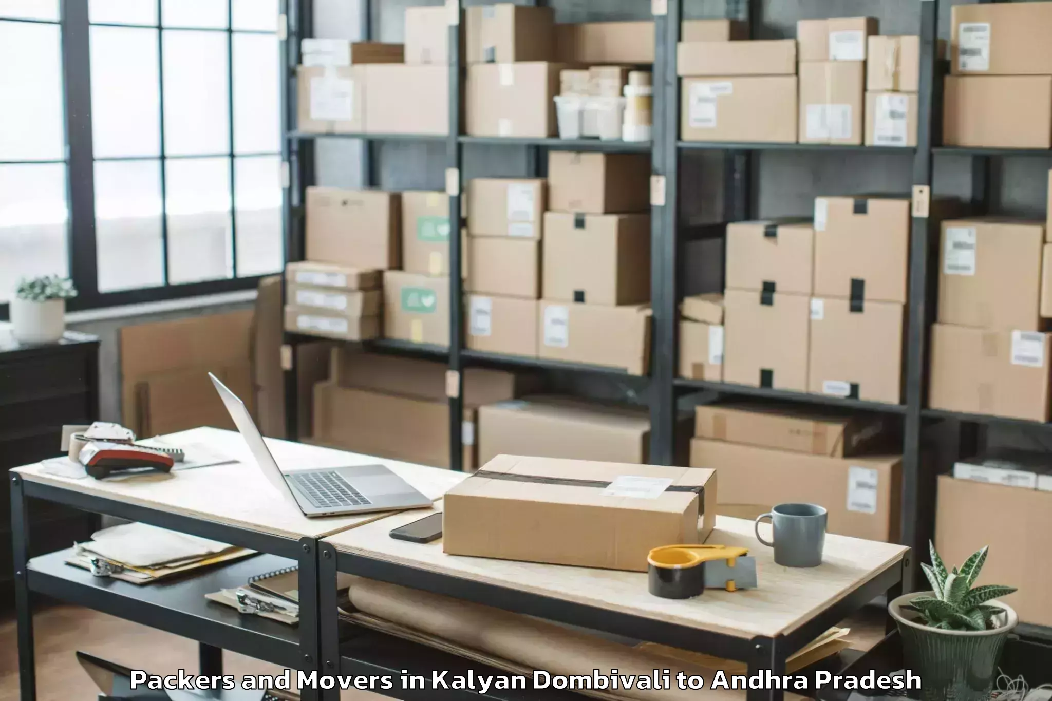 Reliable Kalyan Dombivali to Vetapalem Packers And Movers